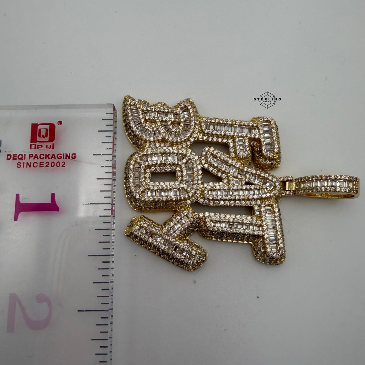 Fatboy Iced 14k Gold Plated Pendant + Steel Rope Chain