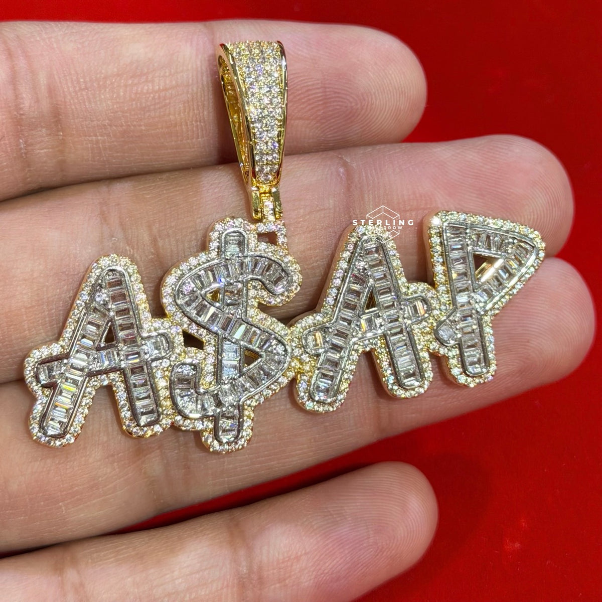 ASAP 14k Gold Plated Iced Money Pendant