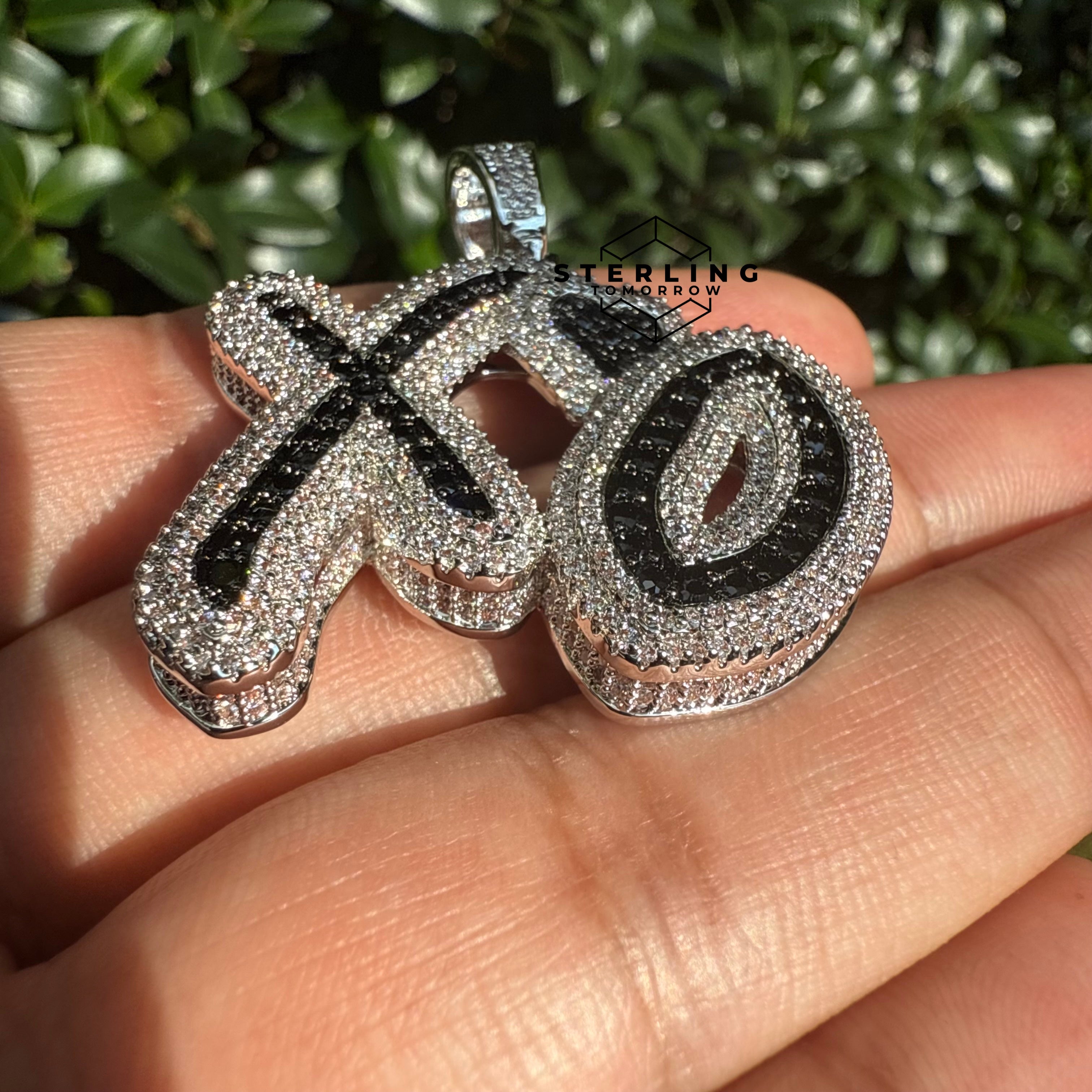XO Silver Tone Hip Hop Pendant