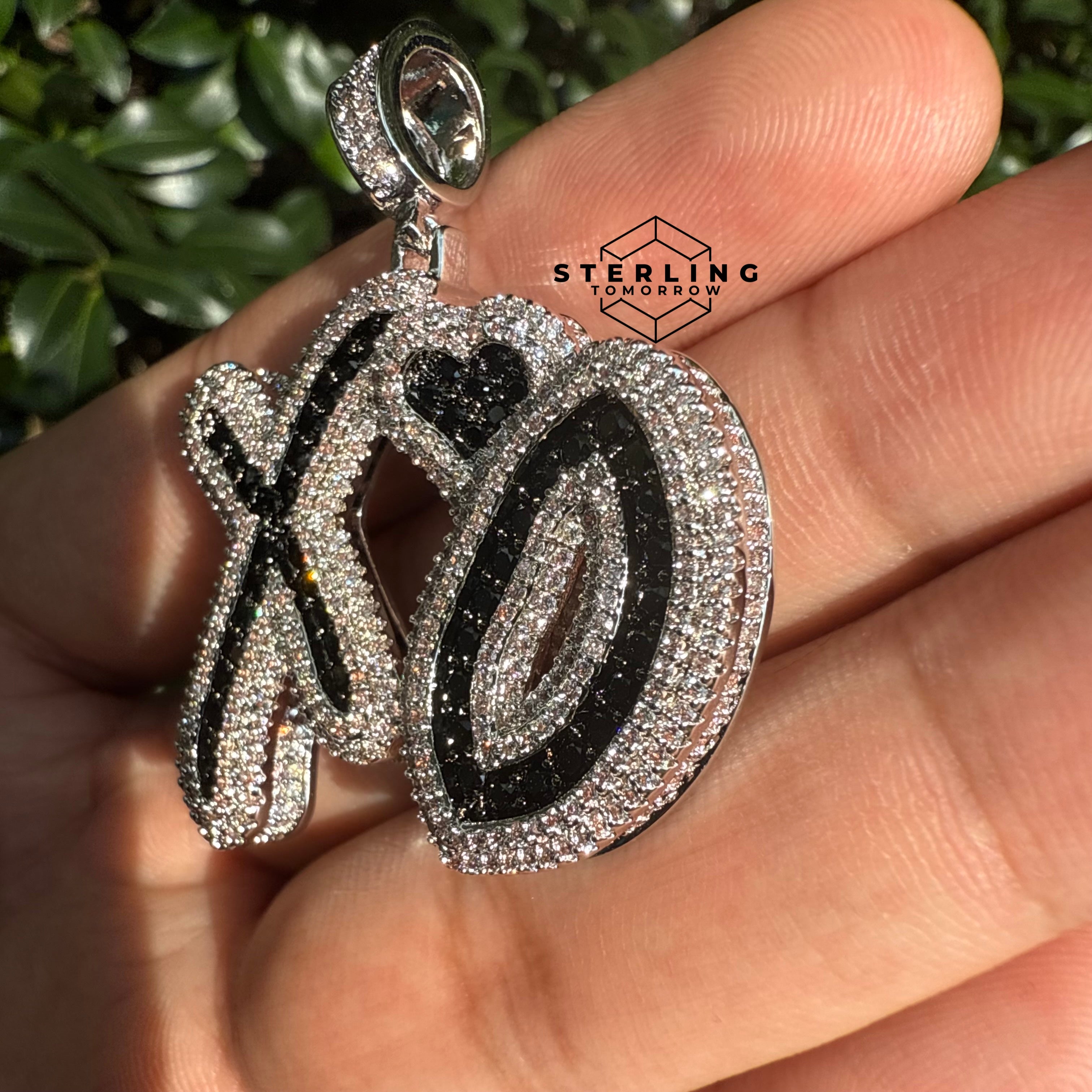 XO Silver Tone Hip Hop Pendant