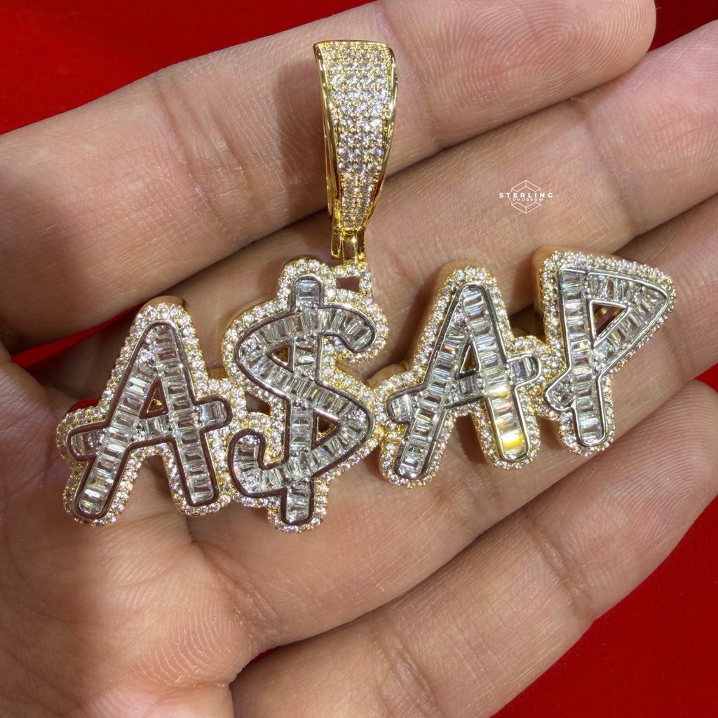ASAP 14k Gold Plated Iced Money Pendant