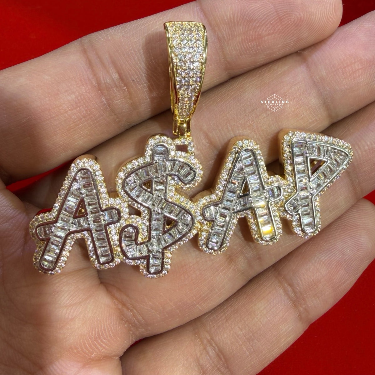 ASAP 14k Gold Plated Iced Money Pendant
