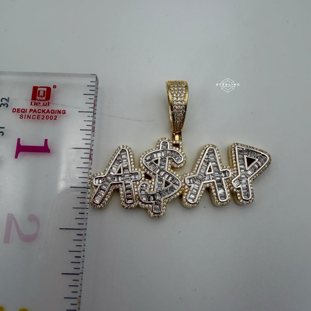 ASAP 14k Gold Plated Iced Money Pendant