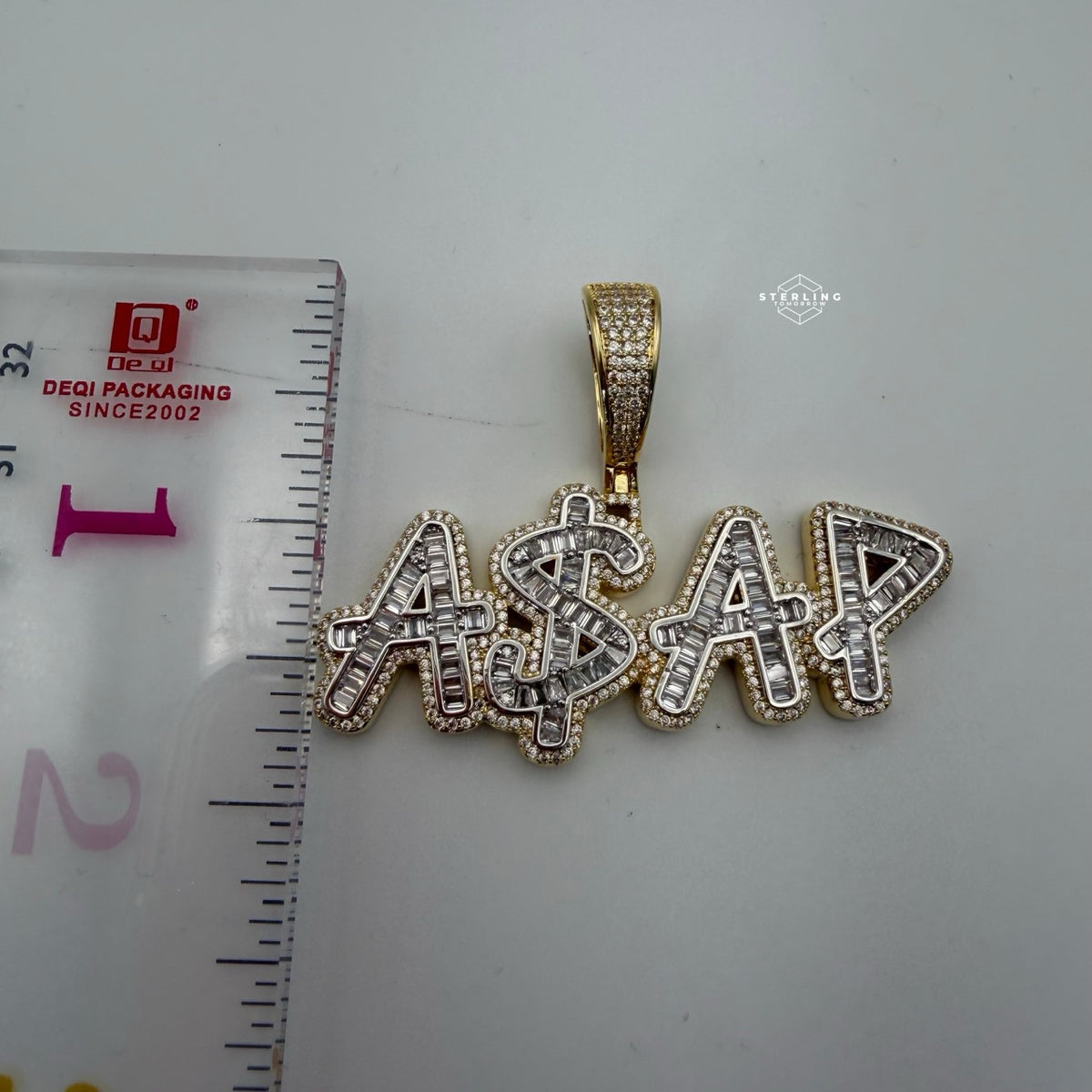 ASAP 14k Gold Plated Iced Money Pendant