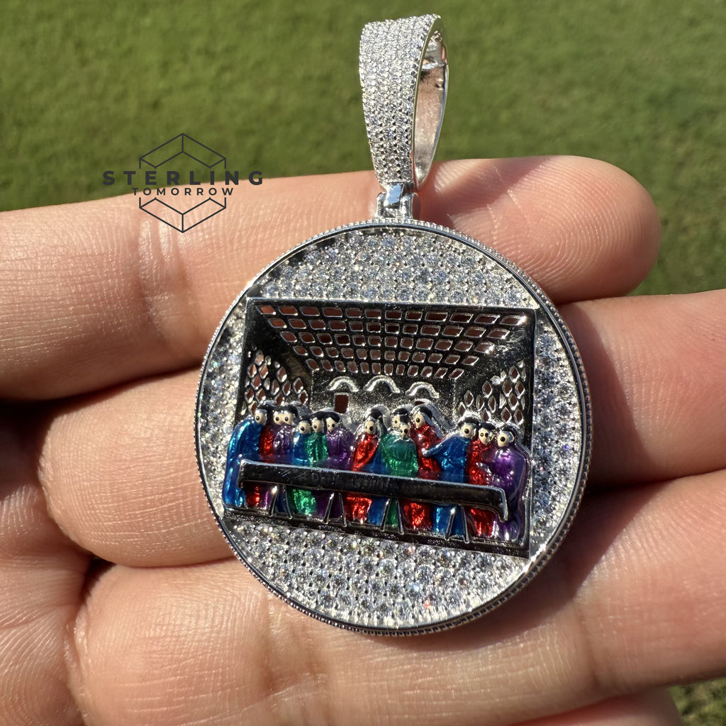 Moissanite Last Supper Iced Enamel Pendant