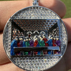 Moissanite Last Supper Iced Enamel Pendant