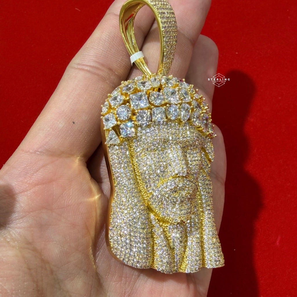 14k Gold Plated MultiCut Large Jesus Pendant