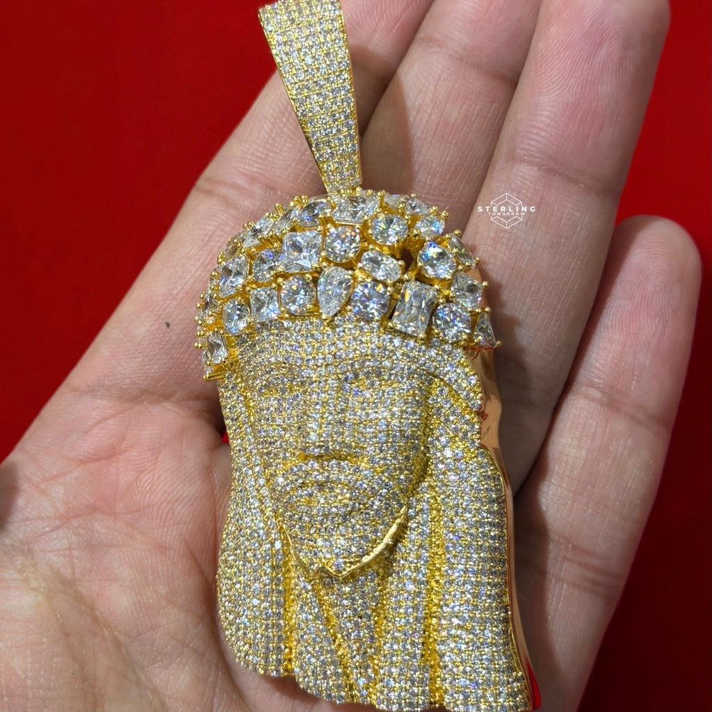 14k Gold Plated MultiCut Large Jesus Pendant