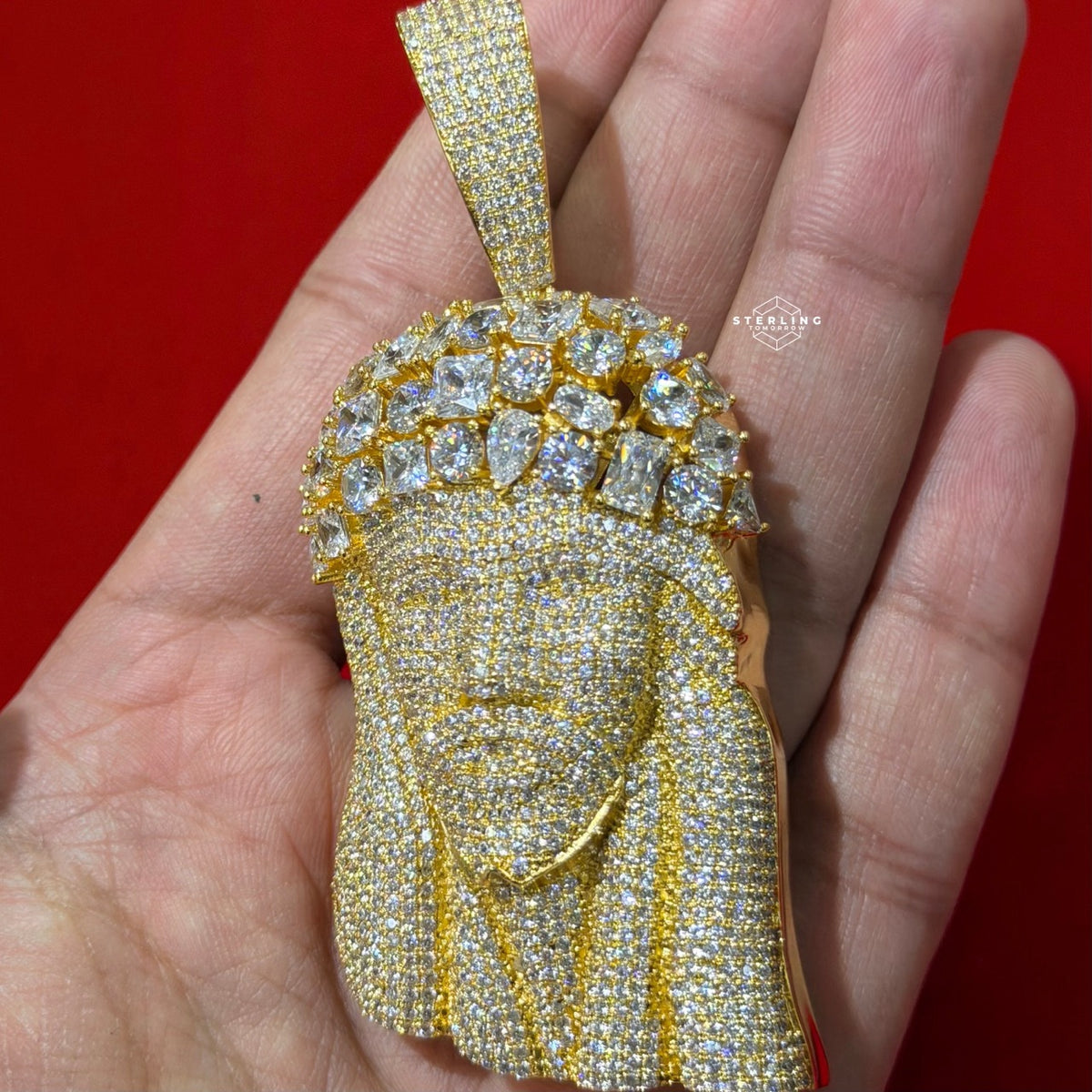 14k Gold Plated MultiCut Large Jesus Pendant