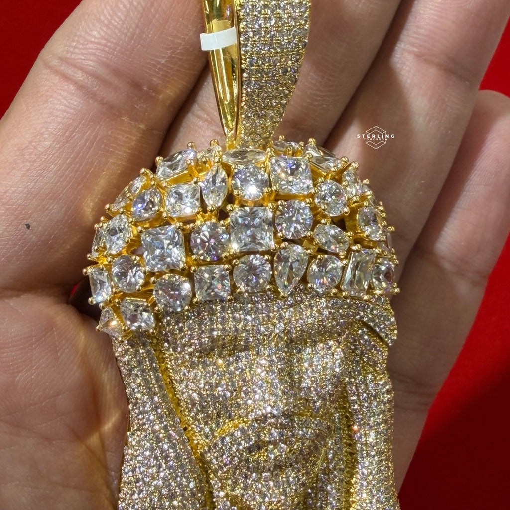 14k Gold Plated MultiCut Large Jesus Pendant
