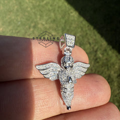 Moissanite 1.25" Angel Pendant