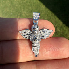 Moissanite 1.25" Angel Pendant