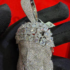 14k White Gold Plated MultiCut Large Jesus Pendant