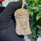 14k Gold Plated MultiCut Large Jesus Pendant