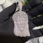 14k White Gold Plated MultiCut Large Jesus Pendant