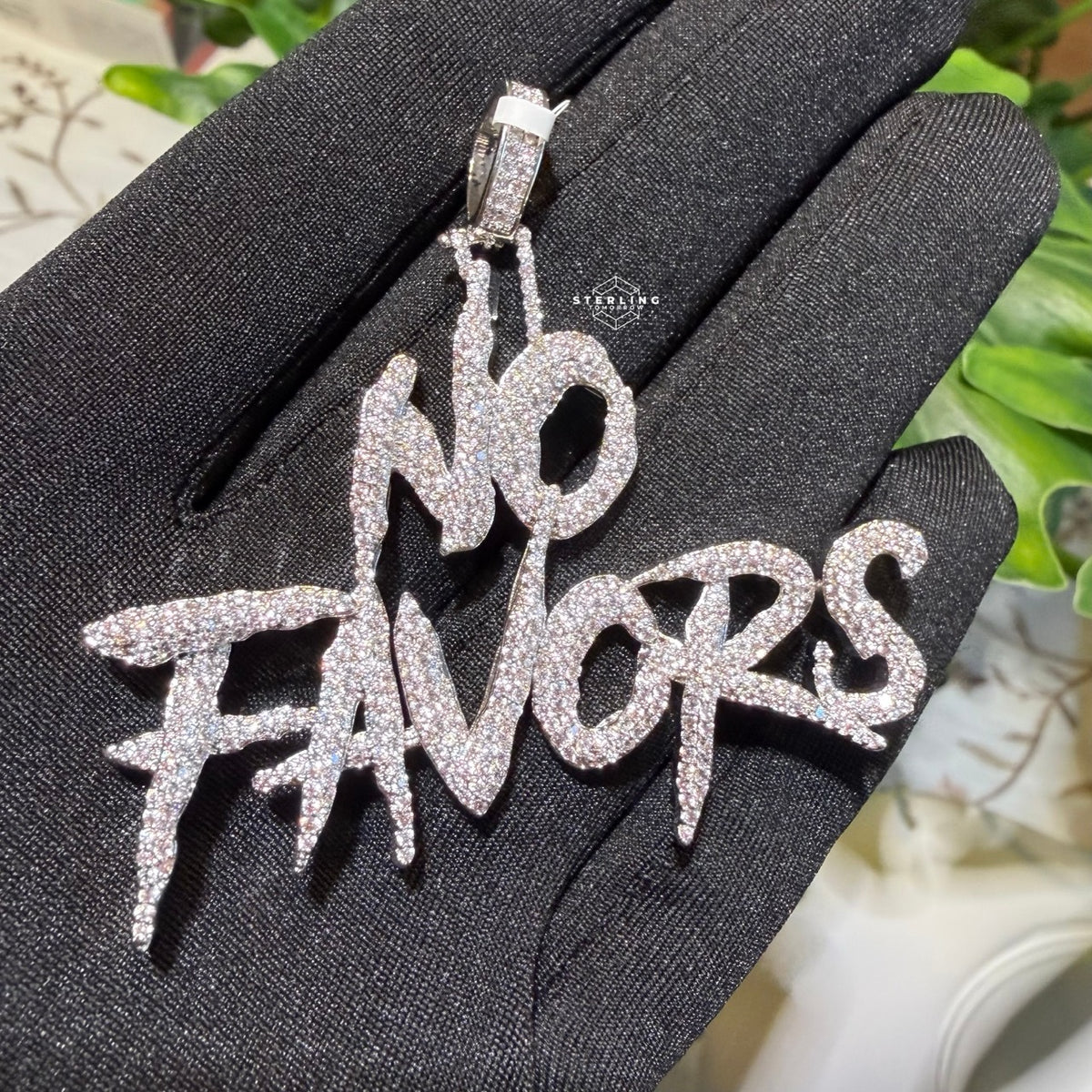 No Favors Iced Hip Hop Pendant