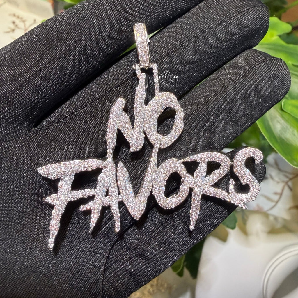 No Favors Iced Hip Hop Pendant
