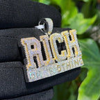 Rich or Nothing Iced Hip Hop Pendant