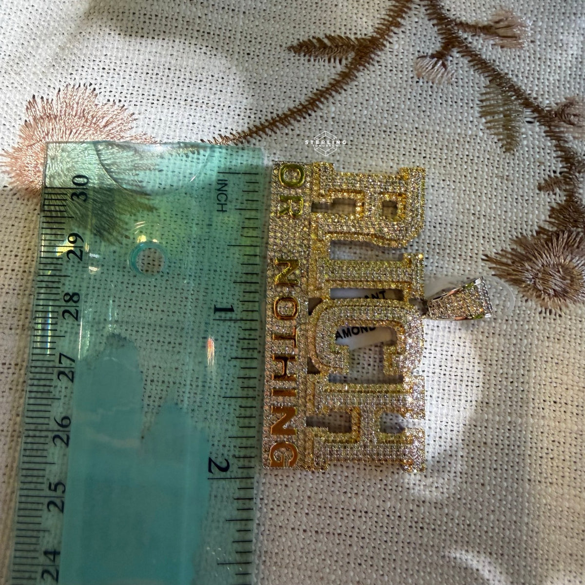 Rich or Nothing Iced Hip Hop Pendant