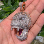 Gorilla 14k Rose Gold Finish Iced Out Pendant