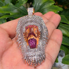 Gorilla 14k Rose Gold Finish Iced Out Pendant