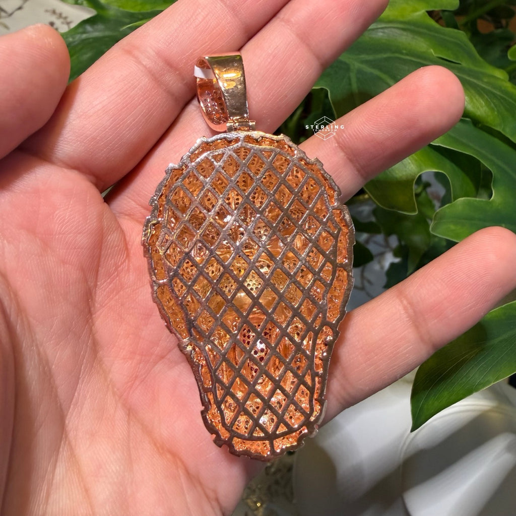 Gorilla 14k Rose Gold Finish Iced Out Pendant
