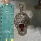 Gorilla 14k Rose Gold Finish Iced Out Pendant