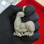 Grind Hard 14k Gold Plated Iced Pendant