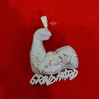 Grind Hard 14k Gold Plated Iced Pendant