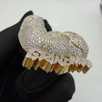 Grind Hard 14k Gold Plated Iced Pendant