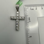 Moissanite Fully Iced Tennis Cross Pendant