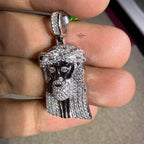 Moissanite Small Jesus Pendant