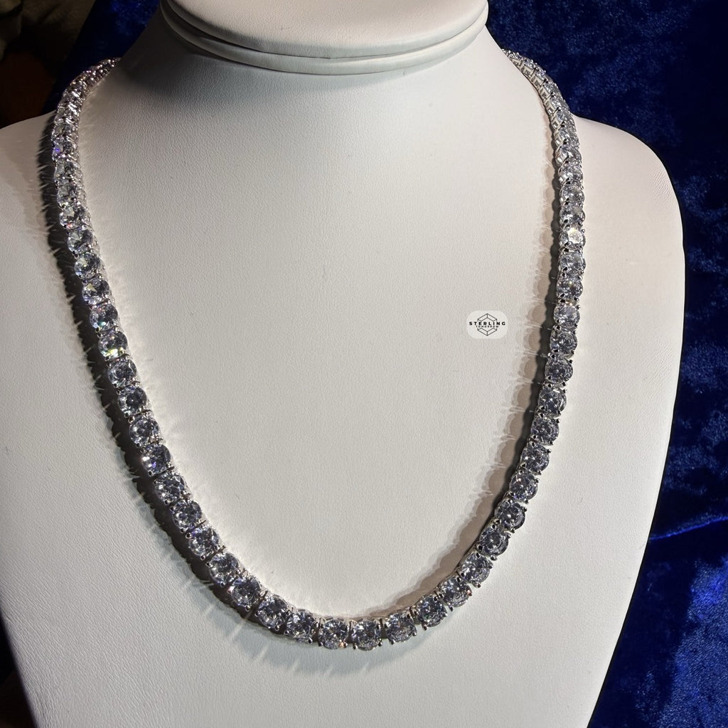 6mm Tennis Chain Necklace - 925 Sterling Silver