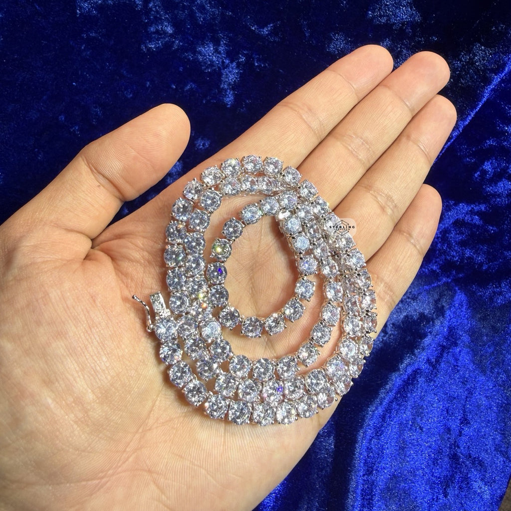 6mm Tennis Chain Necklace - 925 Sterling Silver