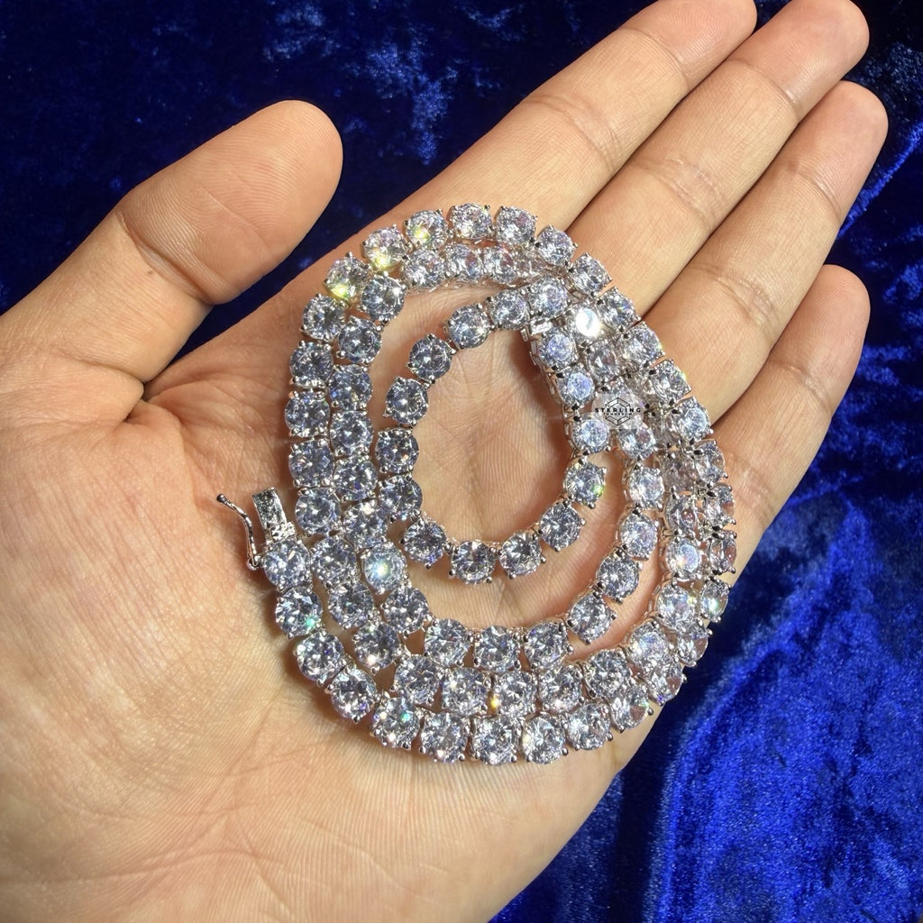 6mm Tennis Chain Necklace - 925 Sterling Silver