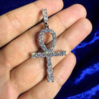 Moissanite Ankh 2" Pendant