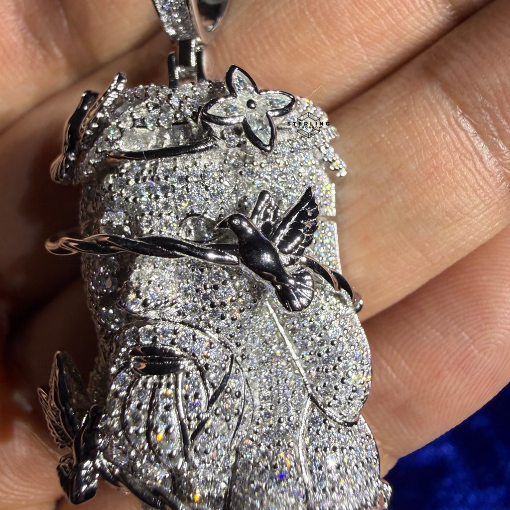 Moissanite Jesus Head Thorns Pendant