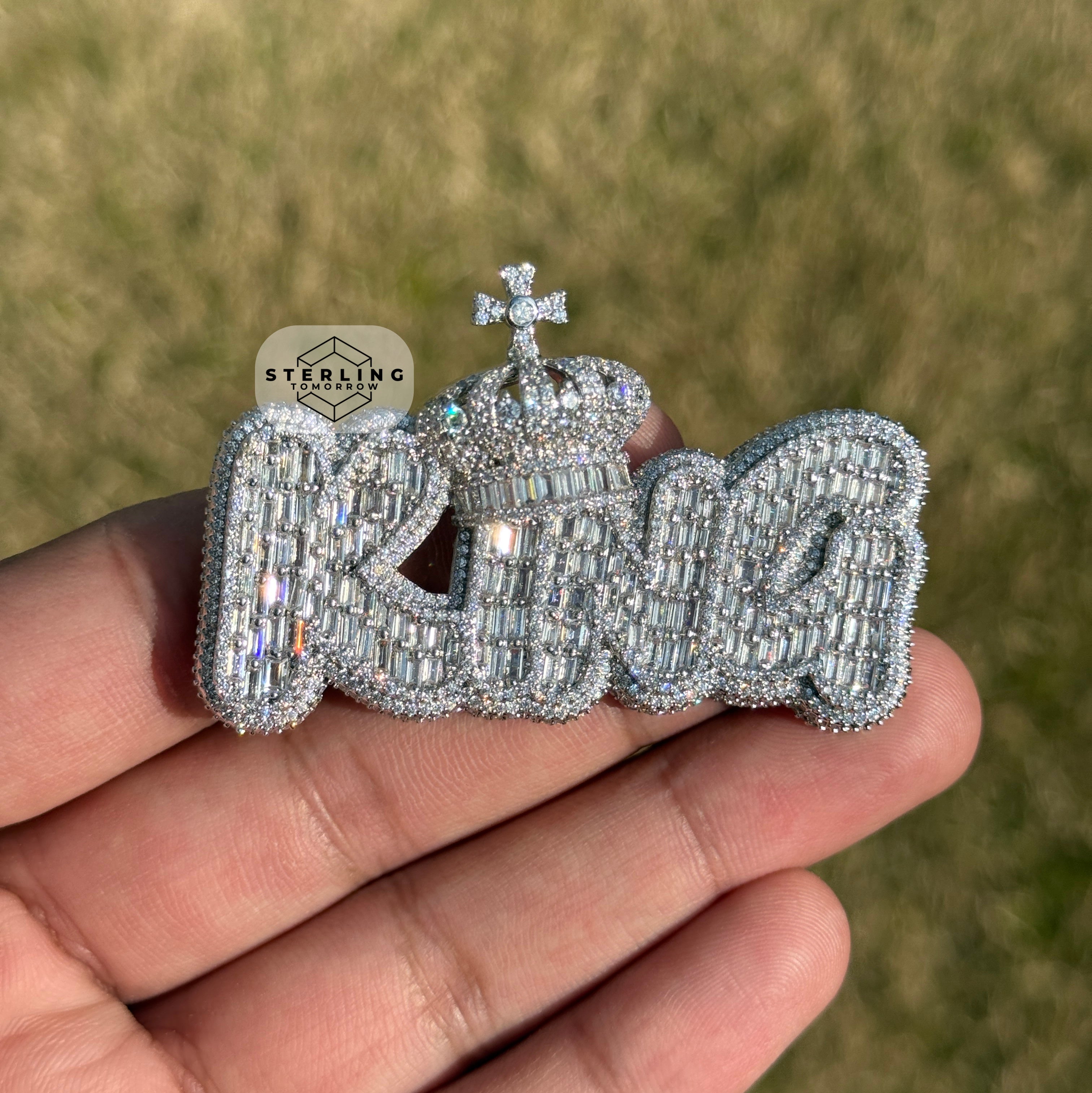 King Silver Tone Pendant