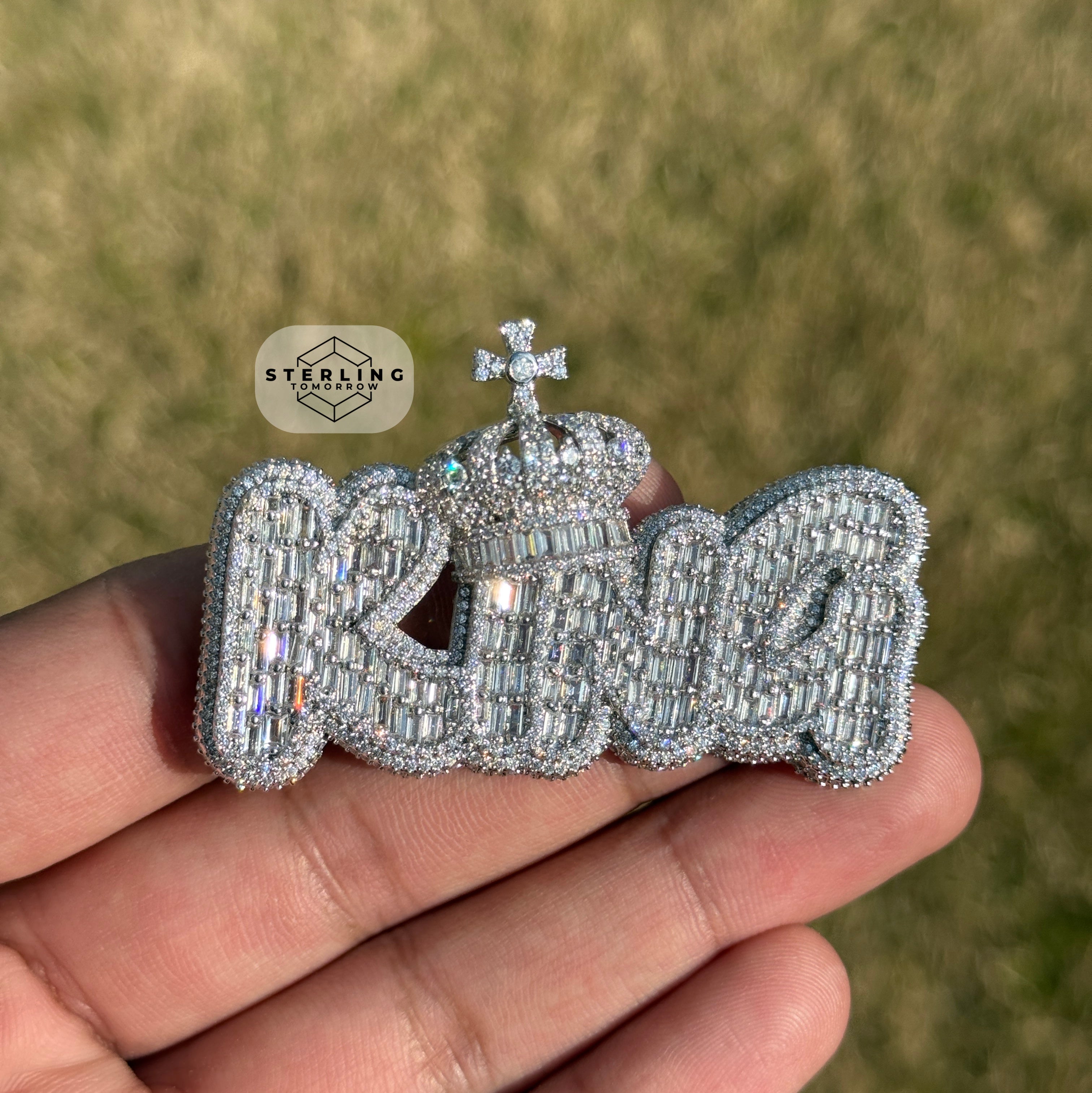 King Silver Tone Pendant