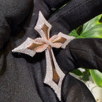 Moissanite Rose Cross Infinity Pendant