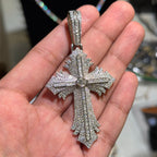 Moissanite 3" Gothic Flare Cross