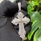 Moissanite 3" Gothic Flare Cross