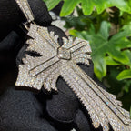 Moissanite 3" Gothic Flare Cross
