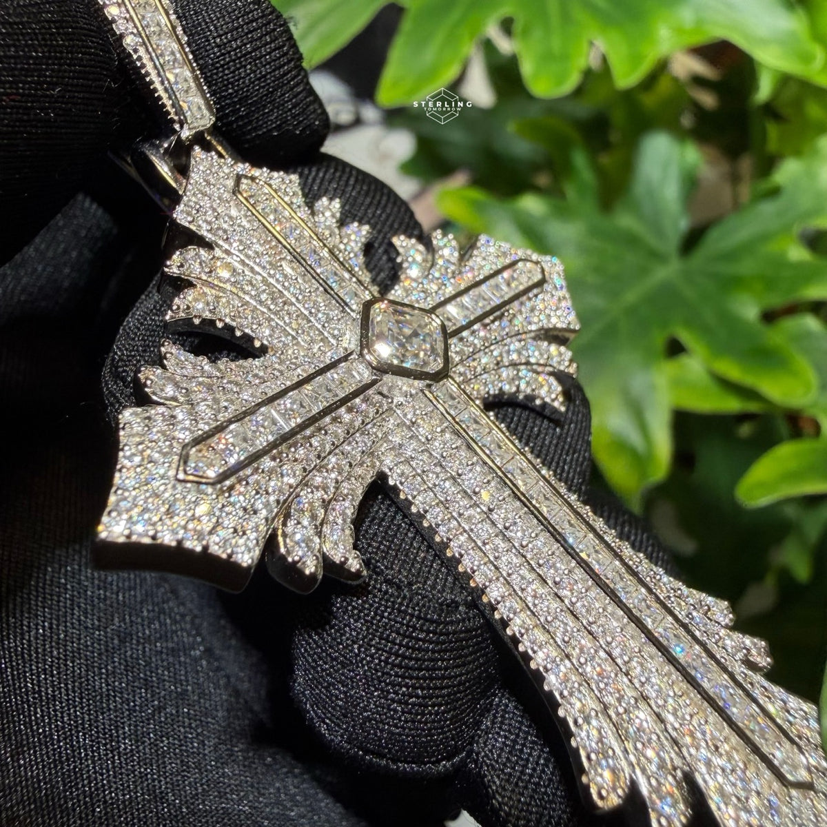 Moissanite 3" Gothic Flare Cross
