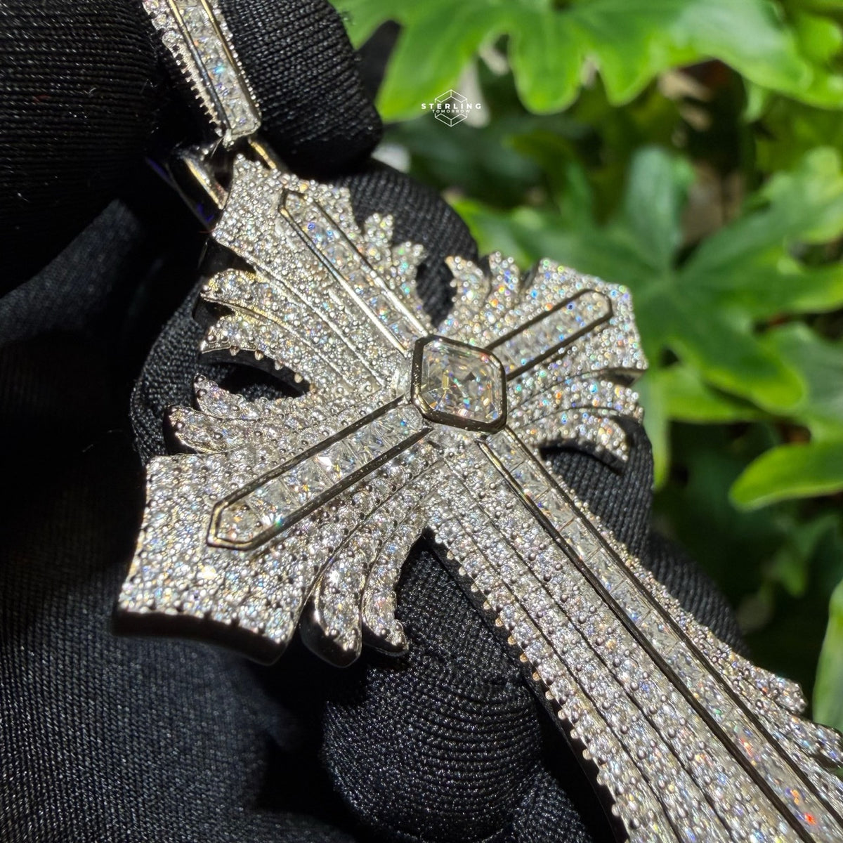 Moissanite 3" Gothic Flare Cross