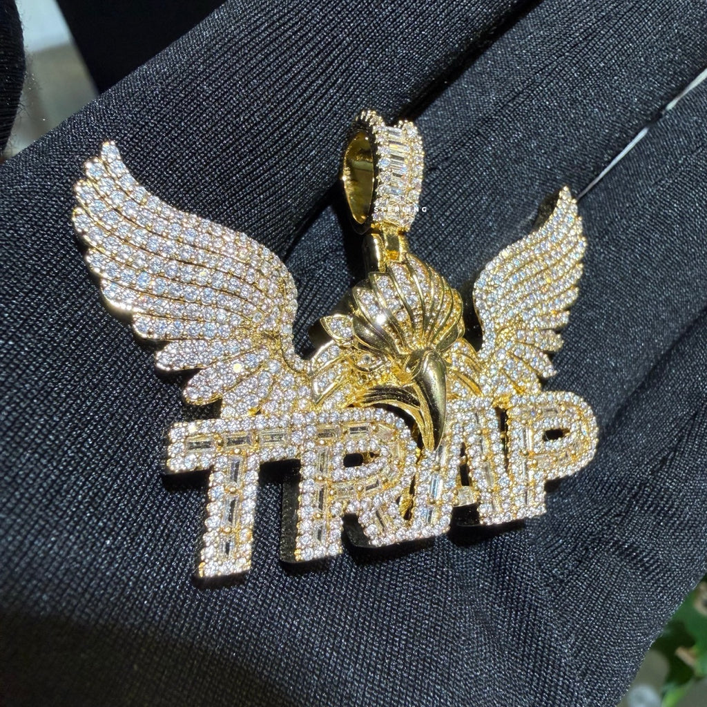 Trap Eagle Iced Pendant