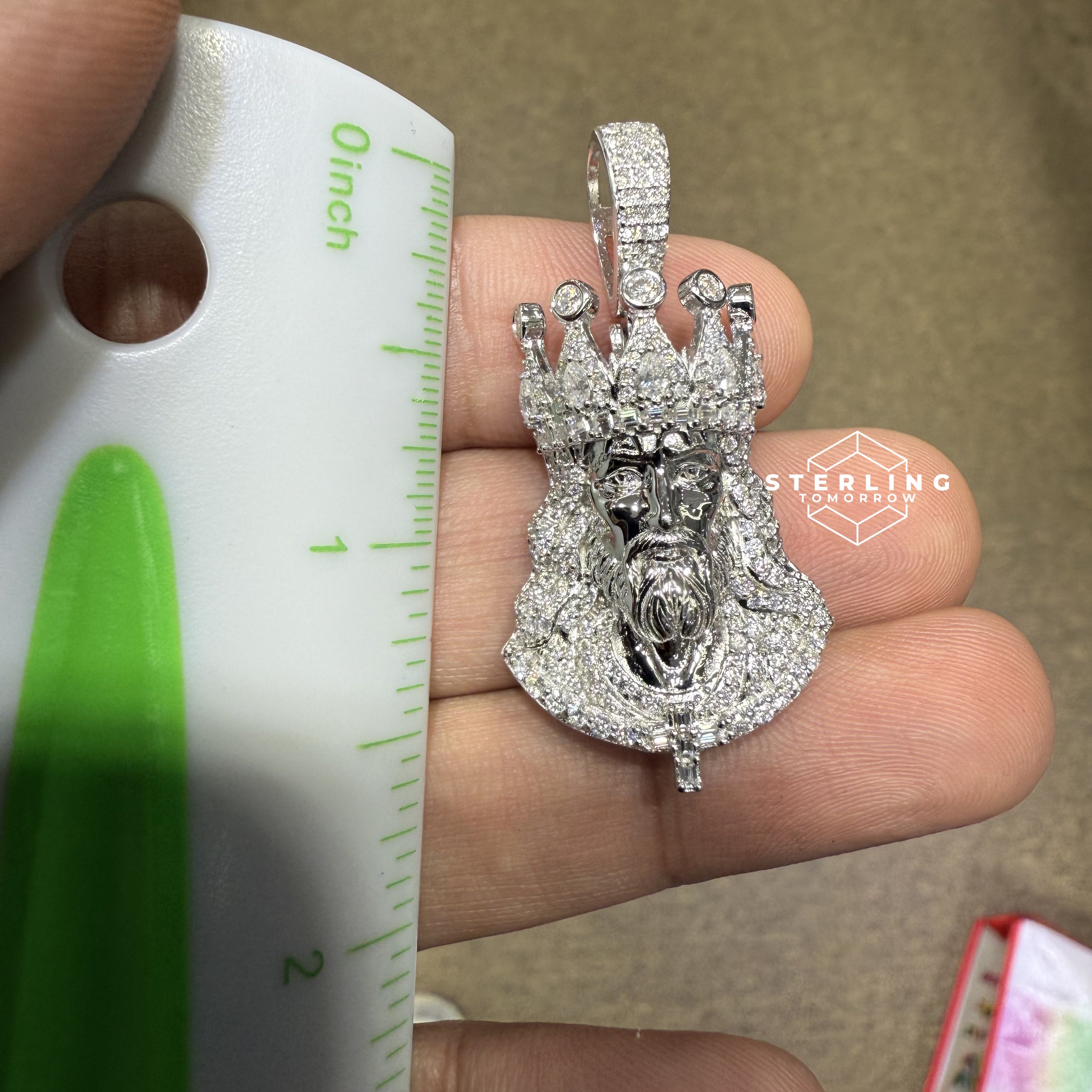 Jesus King Moissanite Pendant