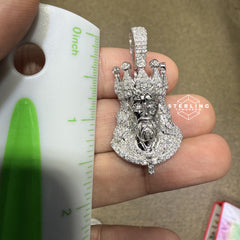 Jesus King Moissanite Pendant
