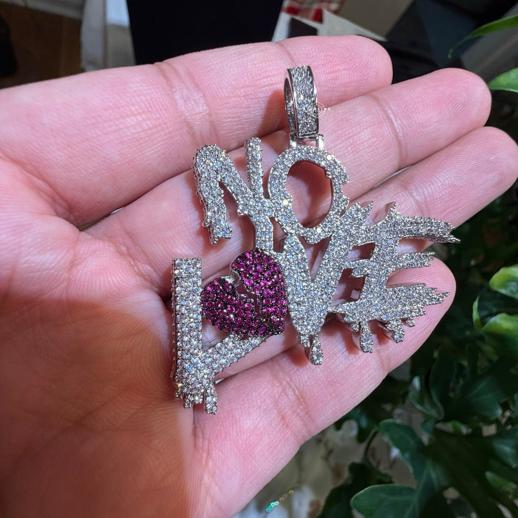No Love Iced Statement Pendant