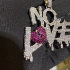 No Love Iced Statement Pendant